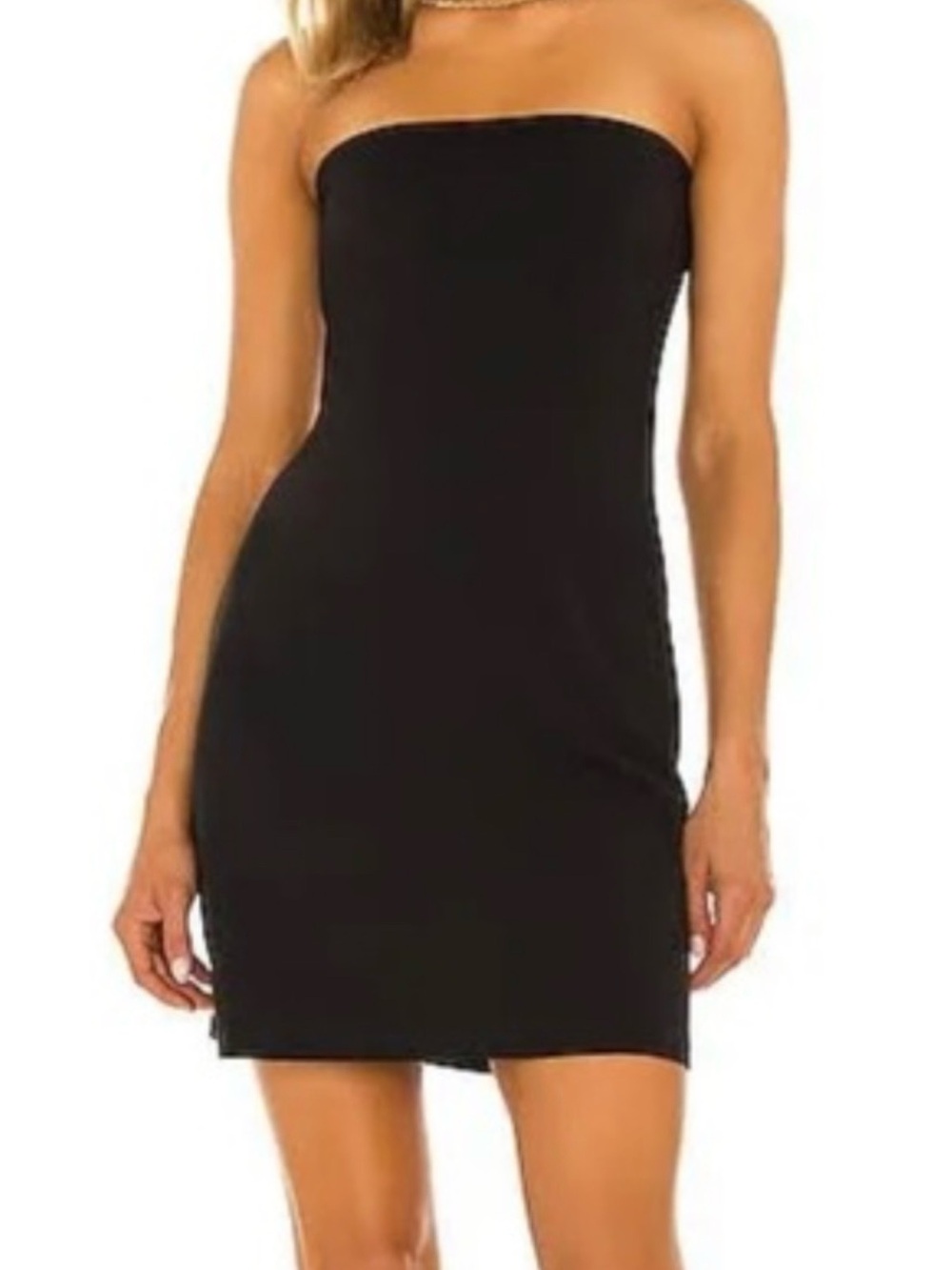 Black Strapless Bodycon Dress